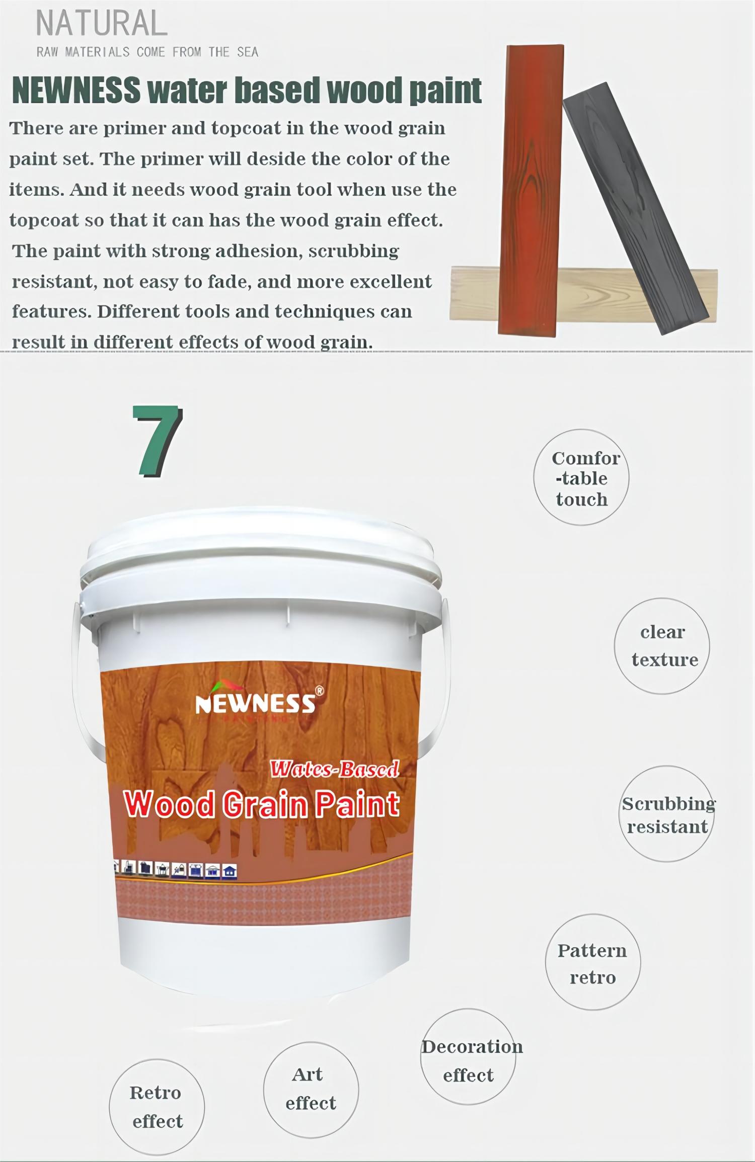 Interior Design Wood Stain Lacquer Wood Grain Powder Coating for Brush Application