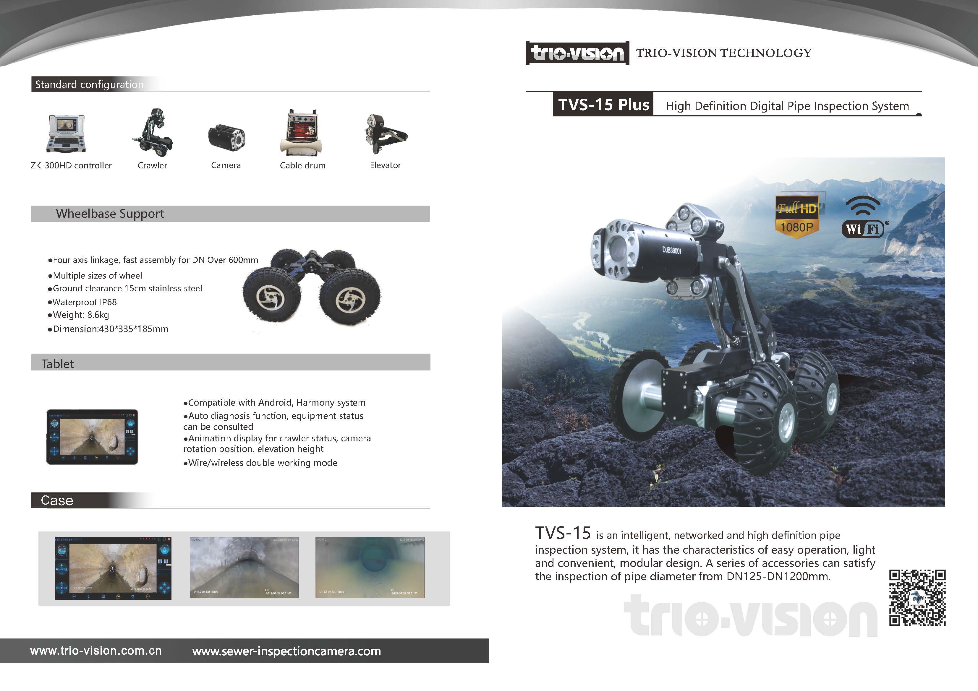 Temperature Range 0-50°C LED Camera Lighting CCTV Pipeline Survey Device for Inspection