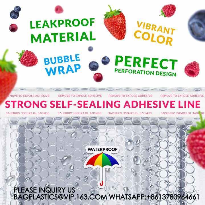 Waterproof Metallic Foil Thermal Bubble Shipping Mailer Envelopes Insulated Mailers For Cold Shipping