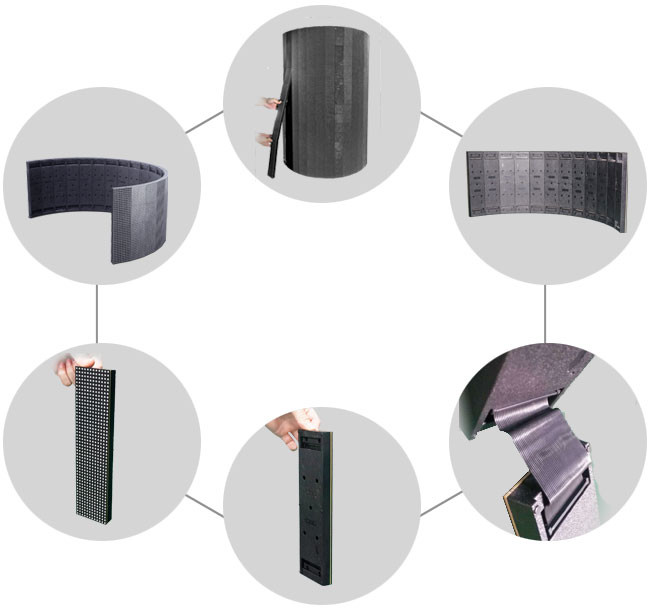 High Definition LED Display SMD 2020 Curved Video Screen IP43 For Column