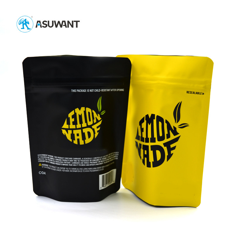 Custom Size Mylar Food Bags Foil Laminated Dried Recyclable Gravure Printing