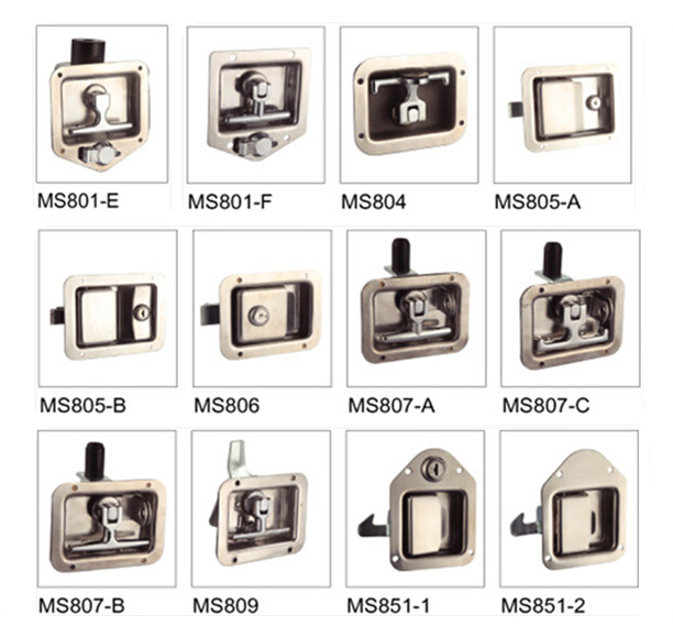 Highly Polished T Handle Garage Door Lock For Industrial Equipment