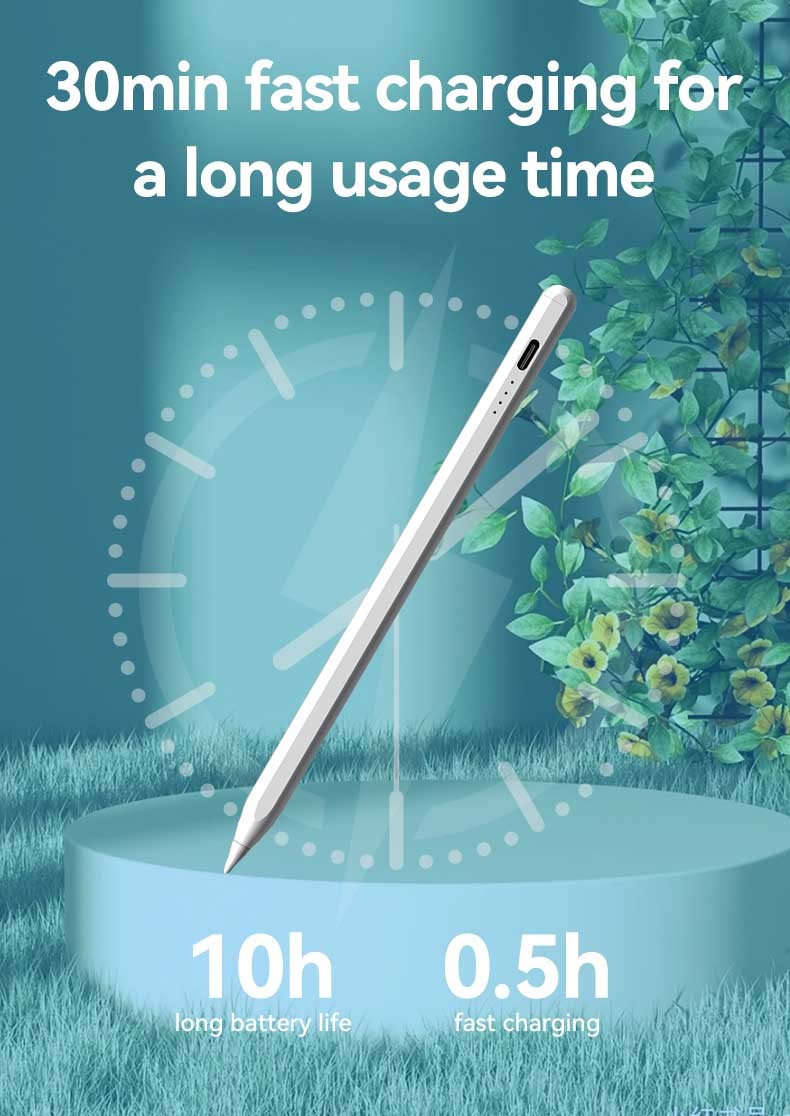 8 Hours Wireless Stylus Pen 4096 Level Pressure Sensitivity 14.5cm Size