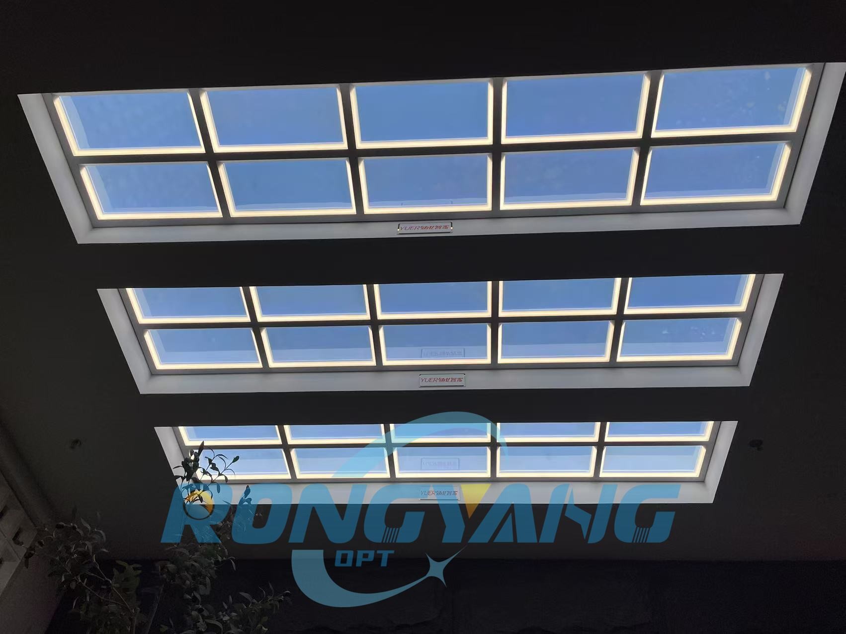 Intelligent Skylight LED Panel – 36mm Profile, 160W, Plug & Play Design
