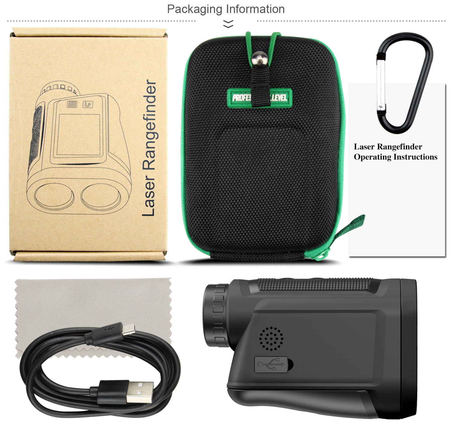 Touch Screen Digital Golf Laser Rangefinder hunting telescope finder laser distance meter