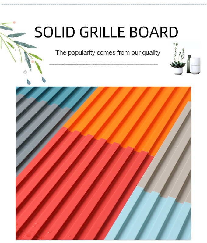 8.5mm Wood Plastic Grille WPC Fluted Wall Panel No Paint Waterproof