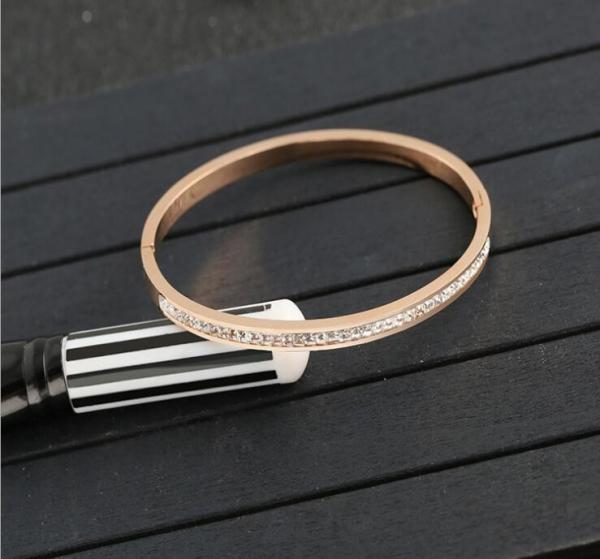 Stainless Steel Bracelet Fashion Jewelry Gift , diamonds stainless steel