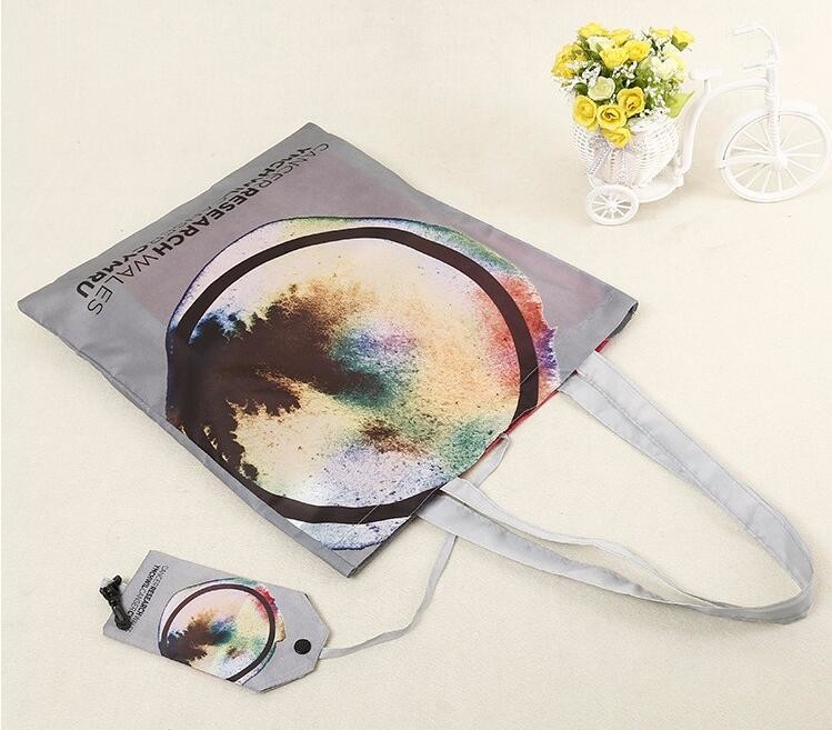 Outdoor Use 210D Sample Shoe Polyester Drawstring Bag,fashionable pattern printing polyester foldable shopping bag PACK