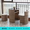 Buy cheap Eco Three Piece Rattan Furniture Waterproof Outdoor Dining Table And Chairs from wholesalers