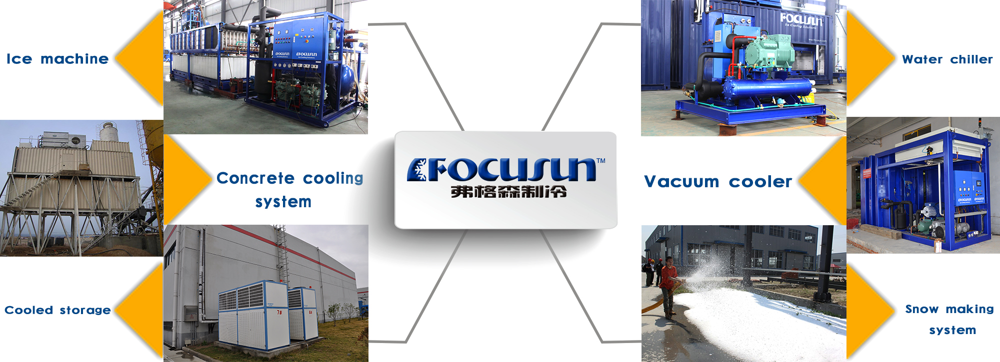 R404a/R22a Refrigerant Focusun 3T/6T Ice Compactor Produce Block Shape from Flake Ice
