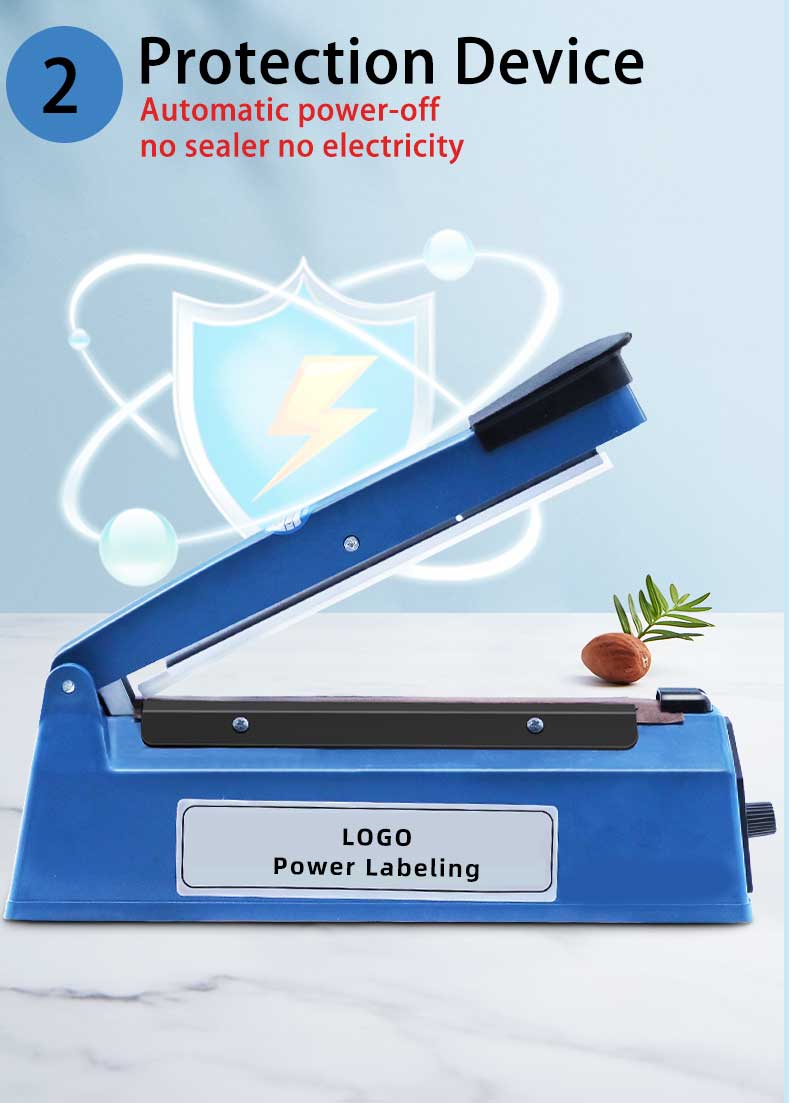 ZEQUAN Food Mini Impulse Heat Sealer for Manual Plastic Bag Sealing and Preservation