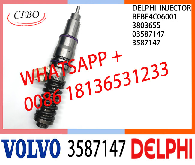 Common Rail Fuel Diesel Injector BEBE4C06001 3587147 3803655 03587147 E1 for VOL truck 9.0 LITRE INDUSTRIAL
