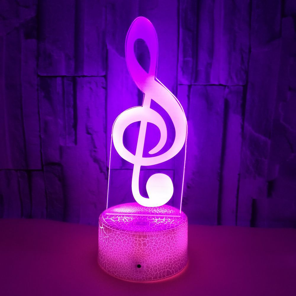 Note 3D LED company logo night light Colorful touch remote control atmosphere gift 3D small table lamp Custom OEM LOGO 