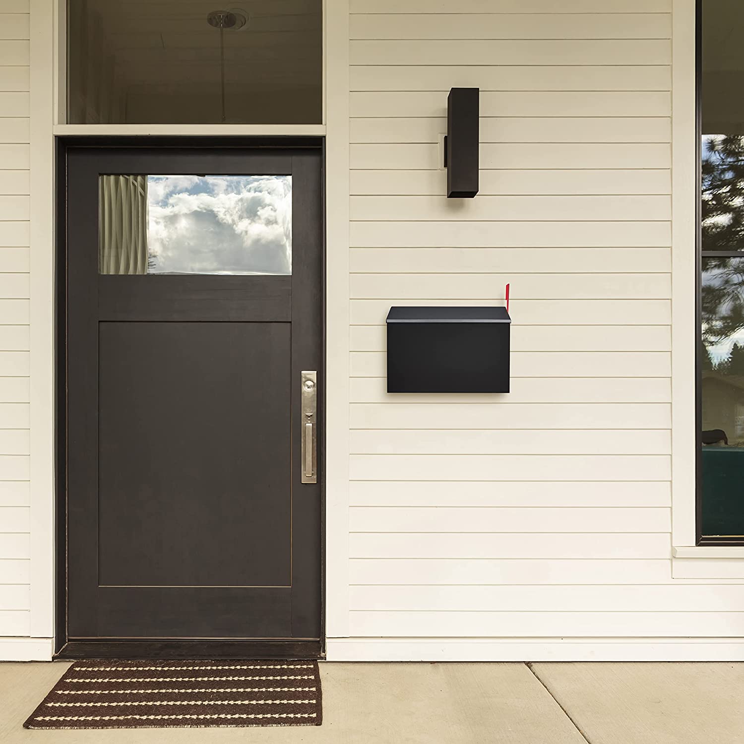 Home Mailbox Large Mailbox, Mailbox for Outside, Matte Black Post Box