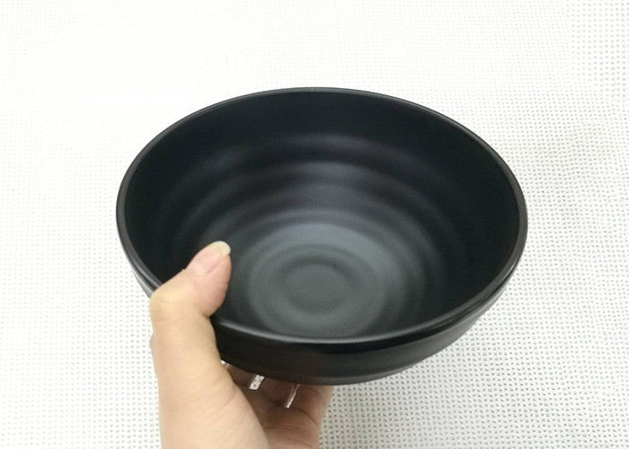 Diameter 16cm Weight 271g Black Color Noodels Bowl Imitation Porcelain Bowl