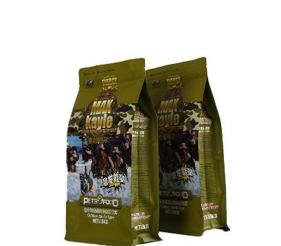 Custom Printing Bottom Eight Side Sealed Zipper Pet Food Package And Pet Food Packaging Bag