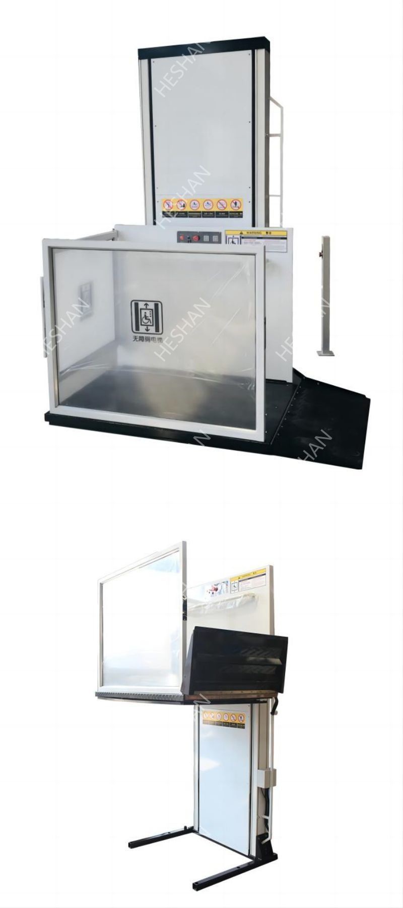 Semi Automatic Outdoor Vertical Wheelchair Lift Platform CE Emark Certified