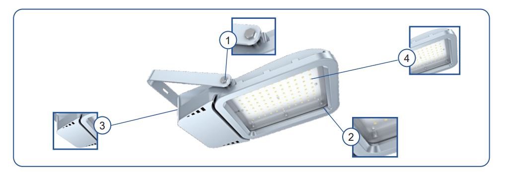 2700k-7000k Ex Proof Led Lights IP66 Copper Free Aluminum