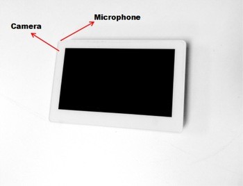 7 Inch White Color Recess Wall LED Light Indicator Control Panel PC Android POE RJ45 Ethernet Powering Tablet