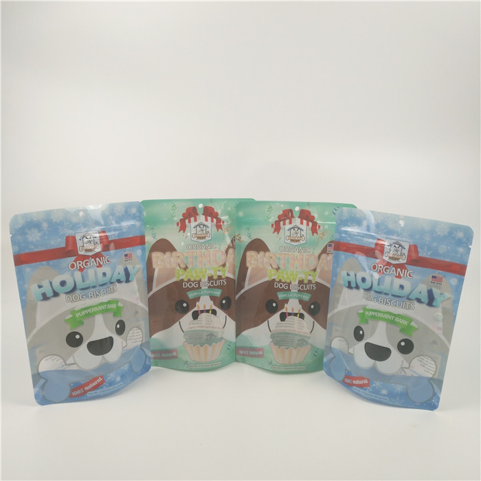 Organic Dog Biscuits Pet Food Pouch Gravure Printed Film Laminated