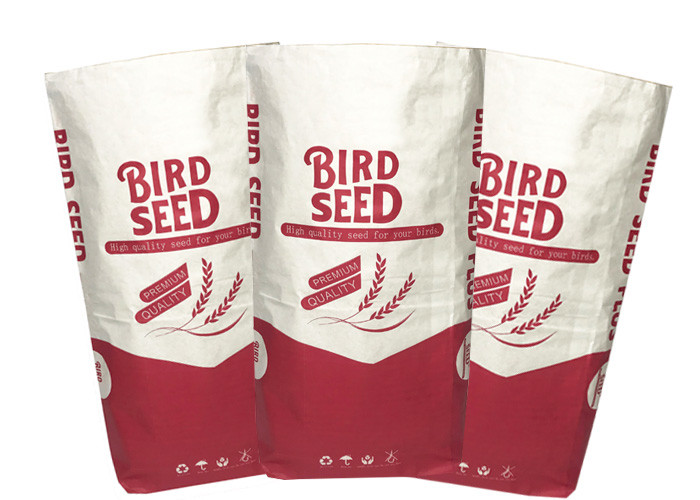 25kg Brown Multiwall Paper Bags Recycled Rice Kraft paper Sacks