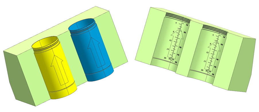 2 Cavity Precision Injection Molding for Plastic Parts of Sauce Cun Bottle 25MM