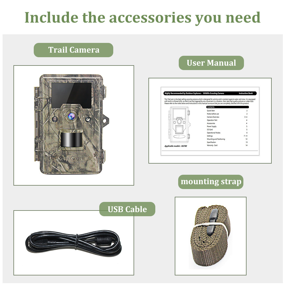 Portable Wildlife Motion Sensor Camera , 12MP Deer Hunting Video Cameras