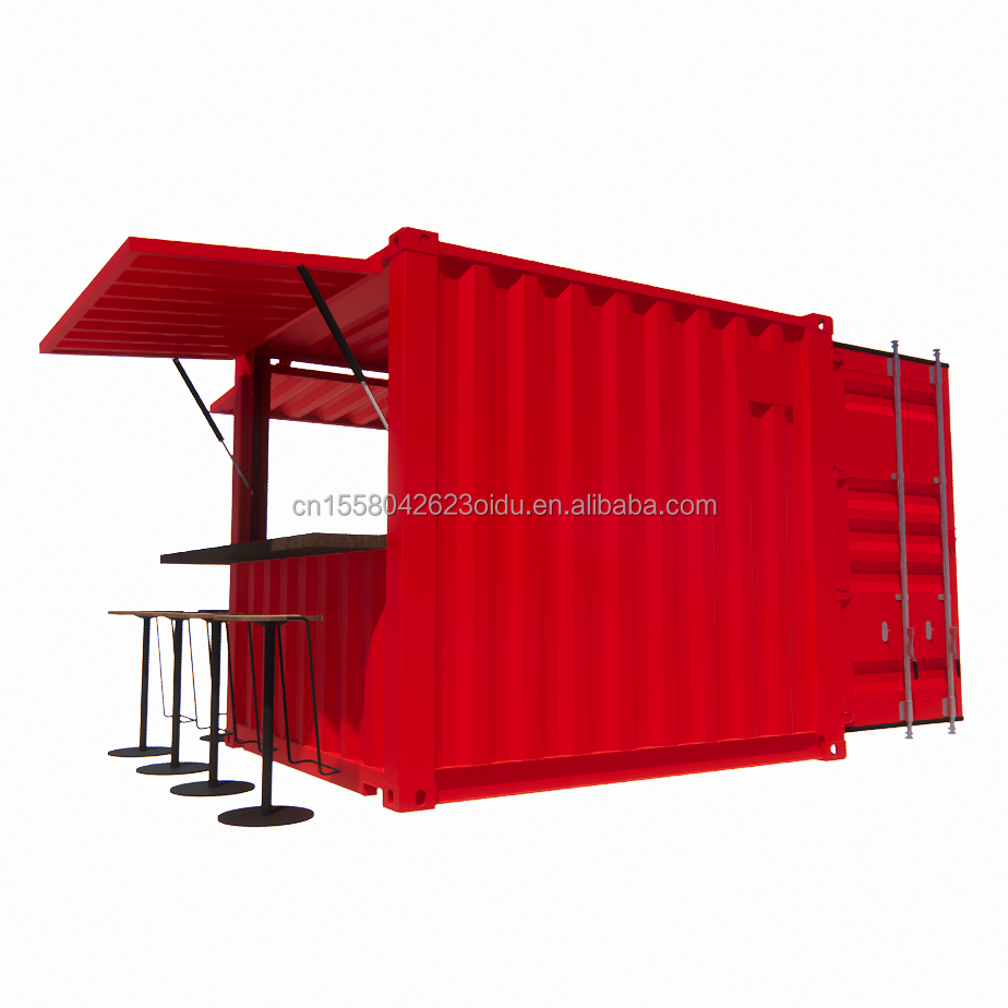Hotel 10ft Mini Container Bar Stall in Supermarket with Sturdy Pop-up Store and Modern Design