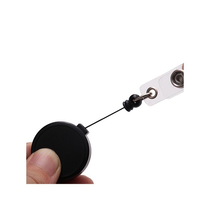 Sublimation Blank Plastic Name Tag Badge With Hidden 40mm Retractable Rope Diy Creative Gift For Sublimation Printing