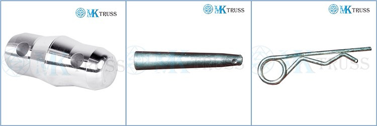Aluminum Spigot Truss Accessories Hinge Pin Half-Conical and R-Clip for Any Size of Truss