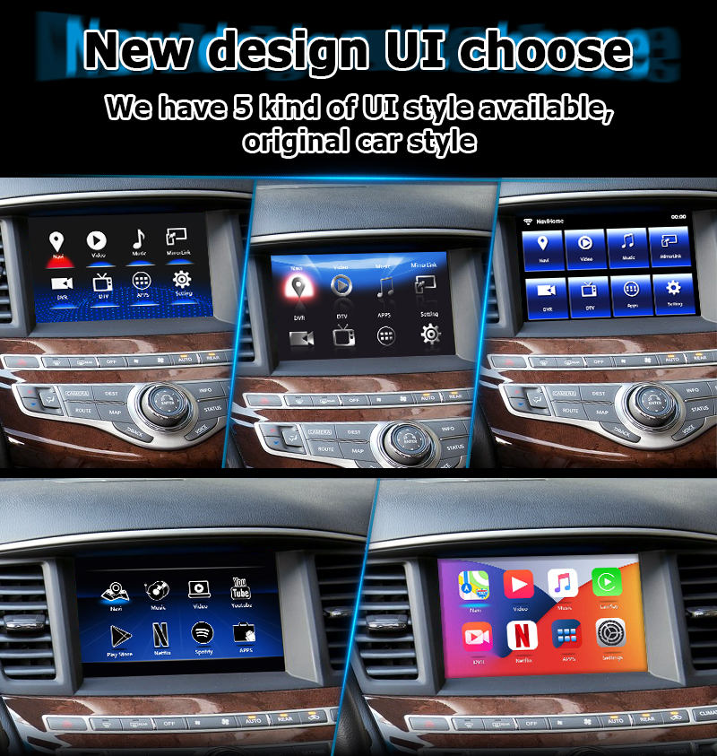 Android 13 Carplay interface Box Yandex Navi For Infiniti QX60 / JX35 Qualcomm 8+128 system