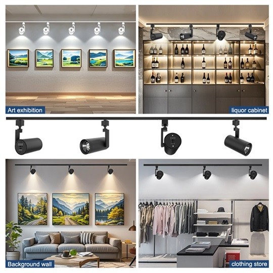 110 Lm/w IP20 LED Track Lamp 10/15/20/25/30W Adjustable Track Light for Art Galleries