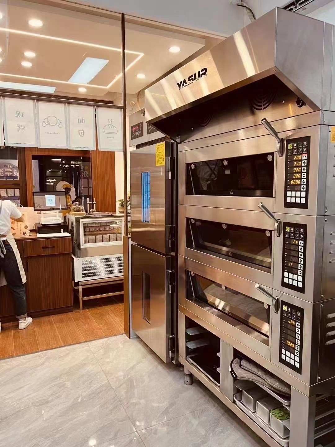 16.5kw 18x26 3 Deck Electric Baking Oven 9 Tray Commercial Deck Oven With Steam