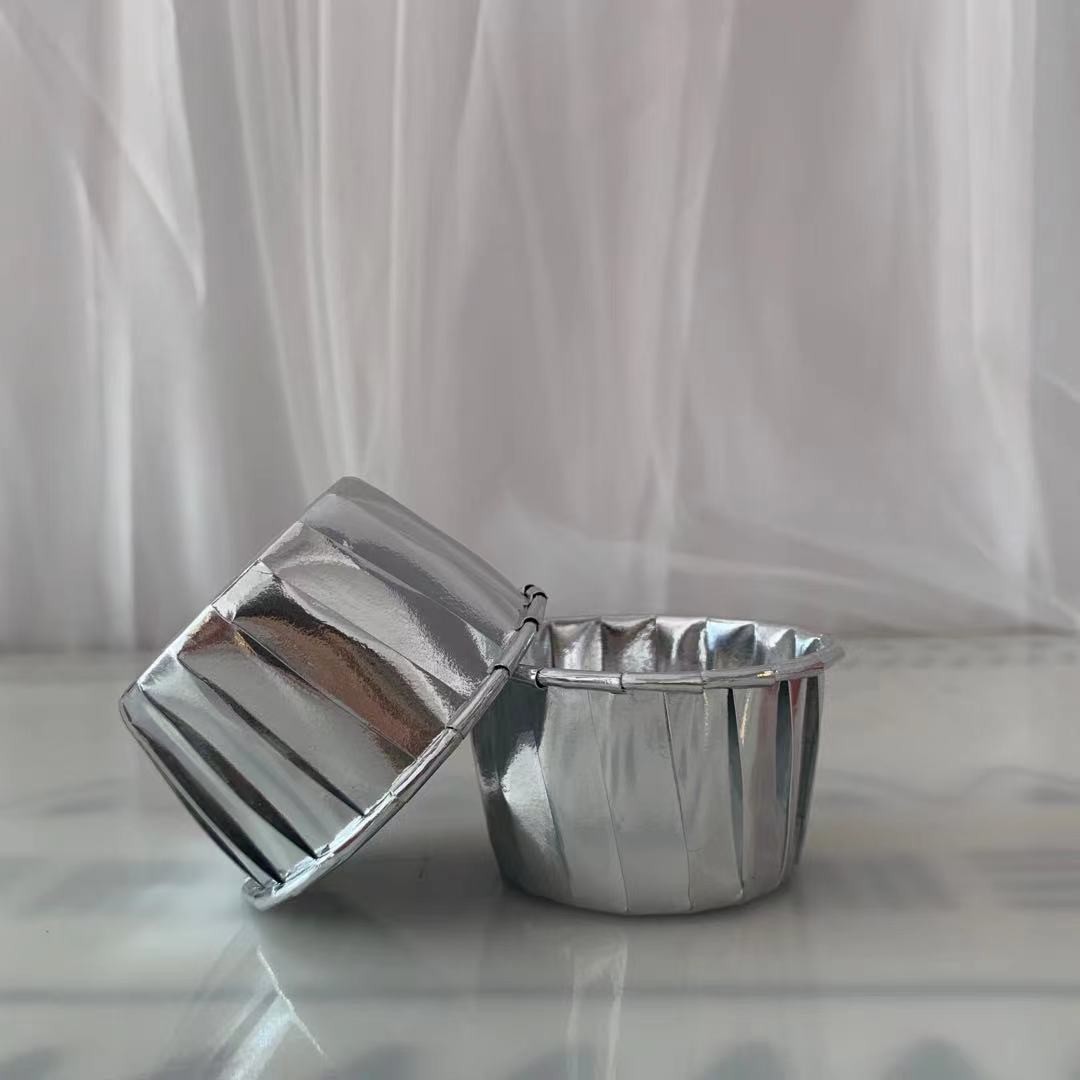 Aluminum Metallic Rose Foil Paper Baking Cups Muffin Cake Mold