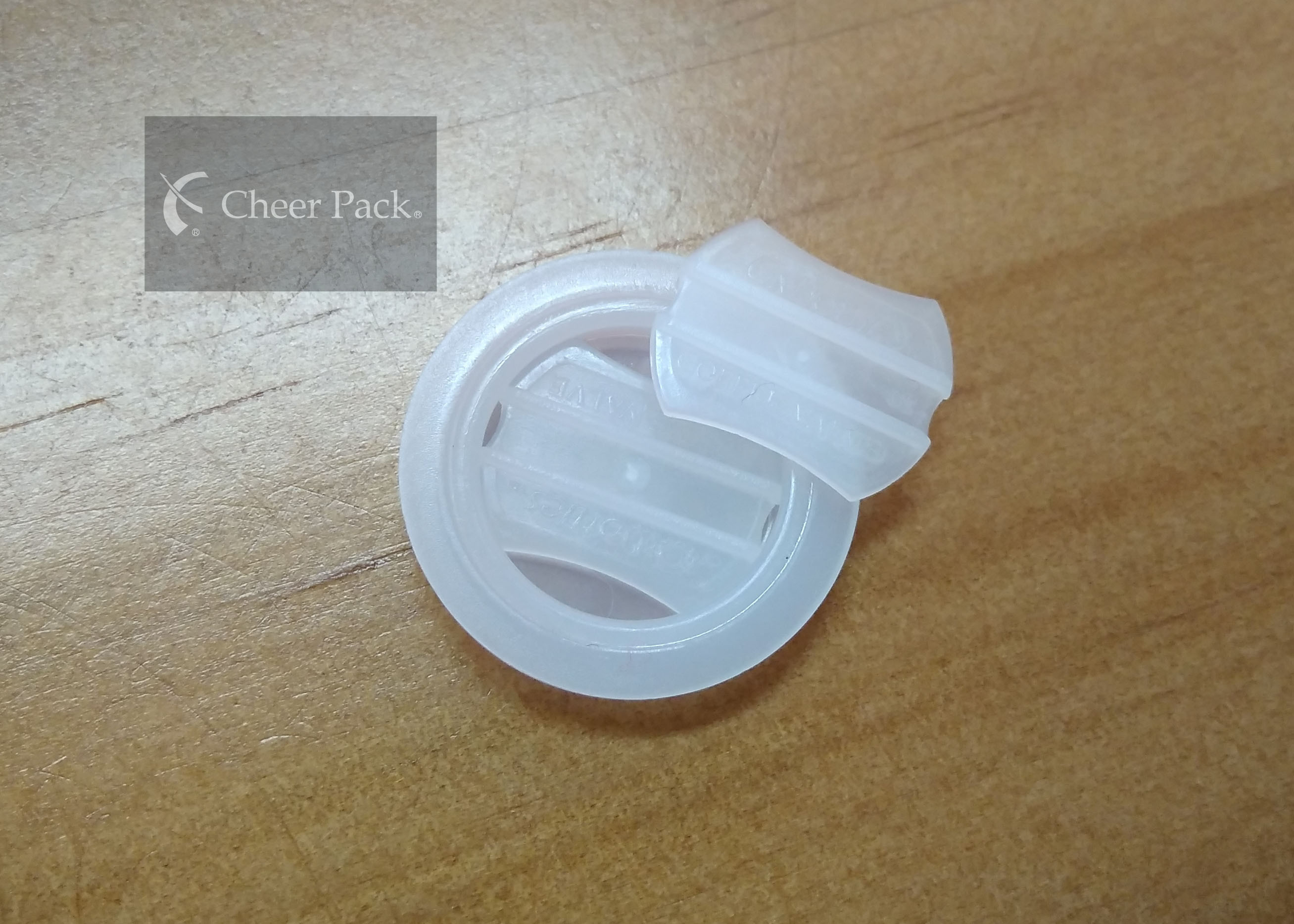 White One Way Air Valve Plastic 23mm Dia For Coffee Packaging , Five Holes