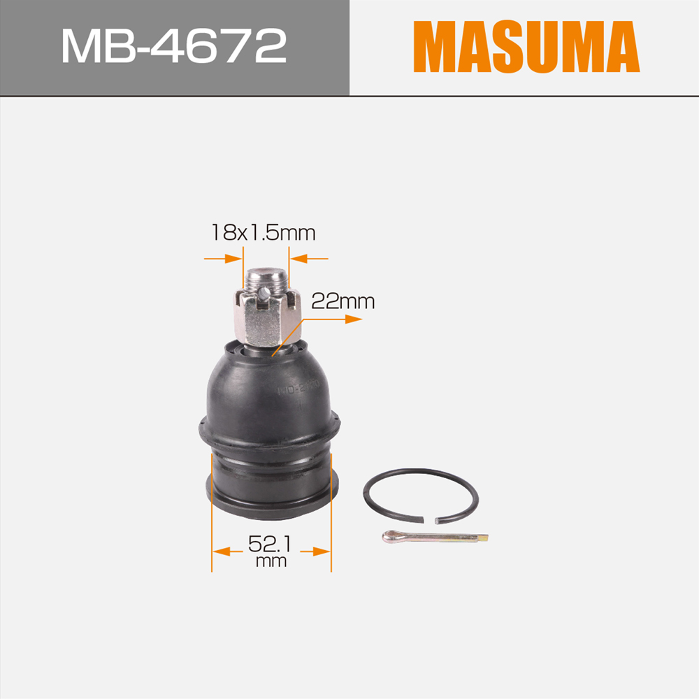 5703967ASX MB-4672 MASUMA Auto Suspension Systems Right Ball Joint for LANCER VII CS A