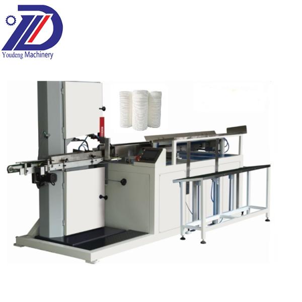 Guangxi Youdeng high quality and high efficiency toilet roll cutting machine toilet paper roll band saw cutting machine
