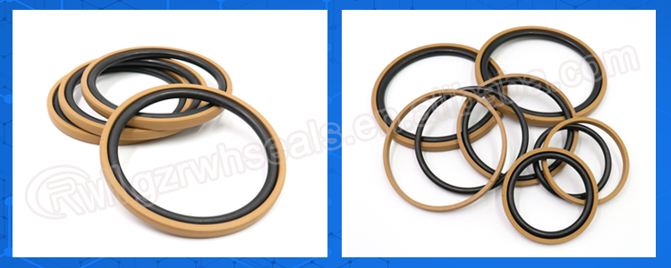 Construction Equipment Hydraulic Piston Seal NBR Material Golden Color