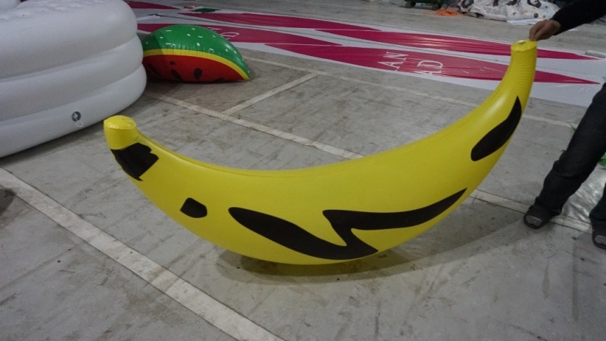 1.2m long Fruit Shaped Balloons , Digital Printing Inflatable Banana