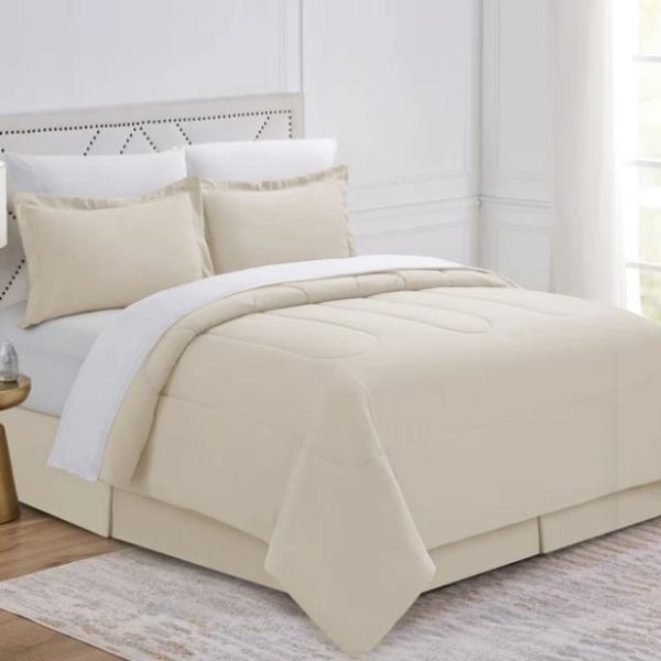 Quality Beige Organic 300 TC Cotton Comforter Virgin Fiber Wholesale for sale