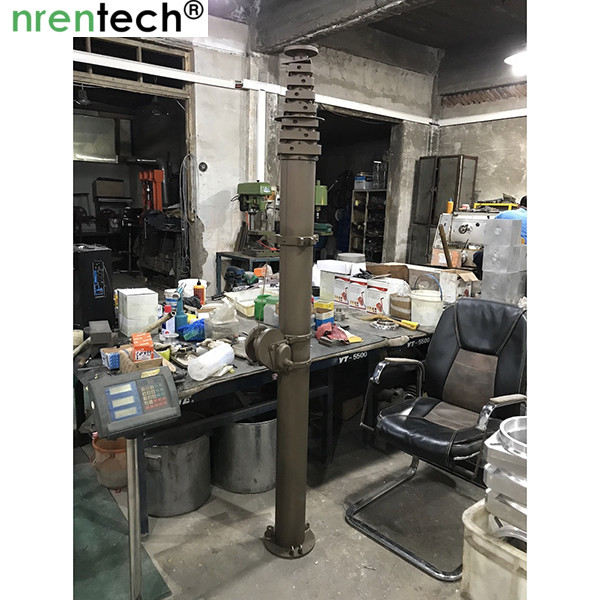 10m telescoping mast/manual crank winch telescopic mast/aluminum push up telescoping mast