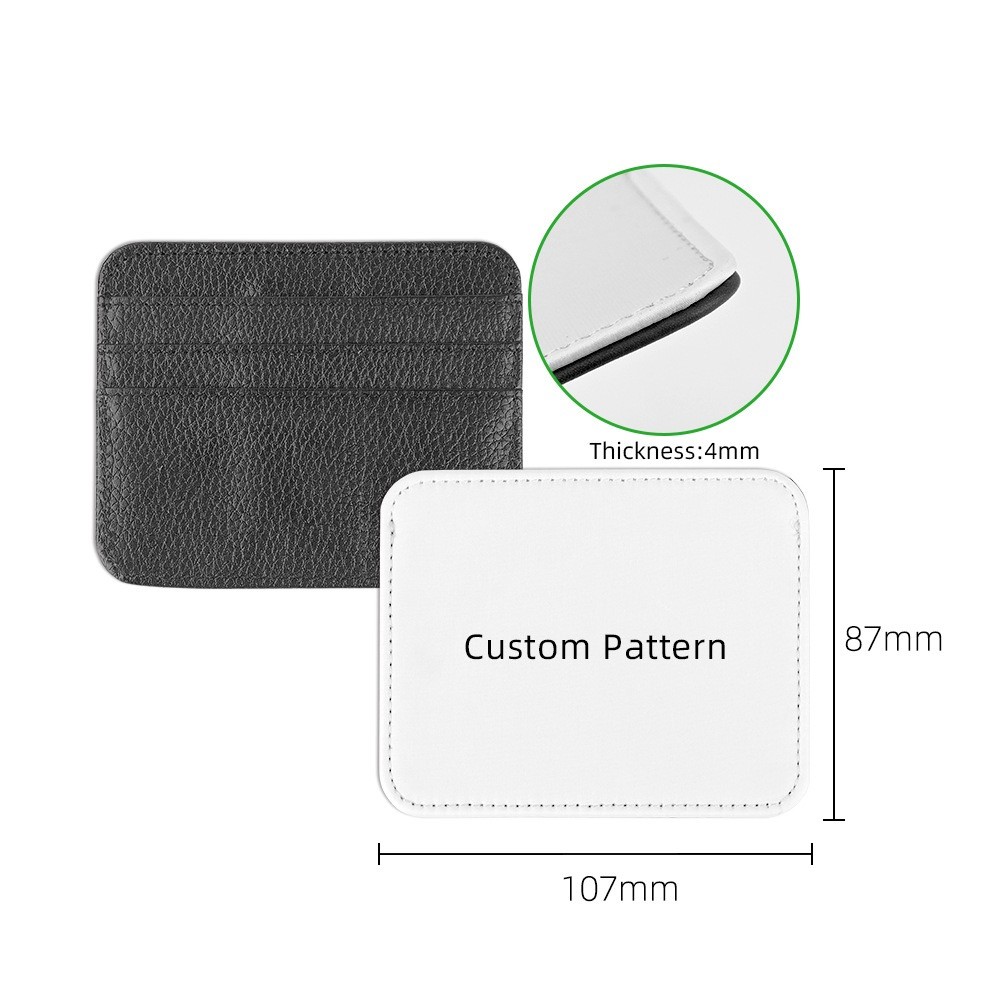 Multifunctional Black Sublimation Blank ID Card Holder For Sublimation Heat Transfer Printing