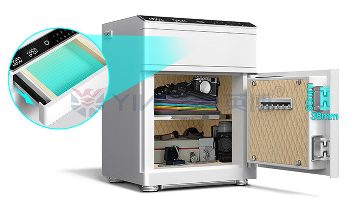 Double Alarm Auto Open Smart Safe Box With Fingerprint Lock
