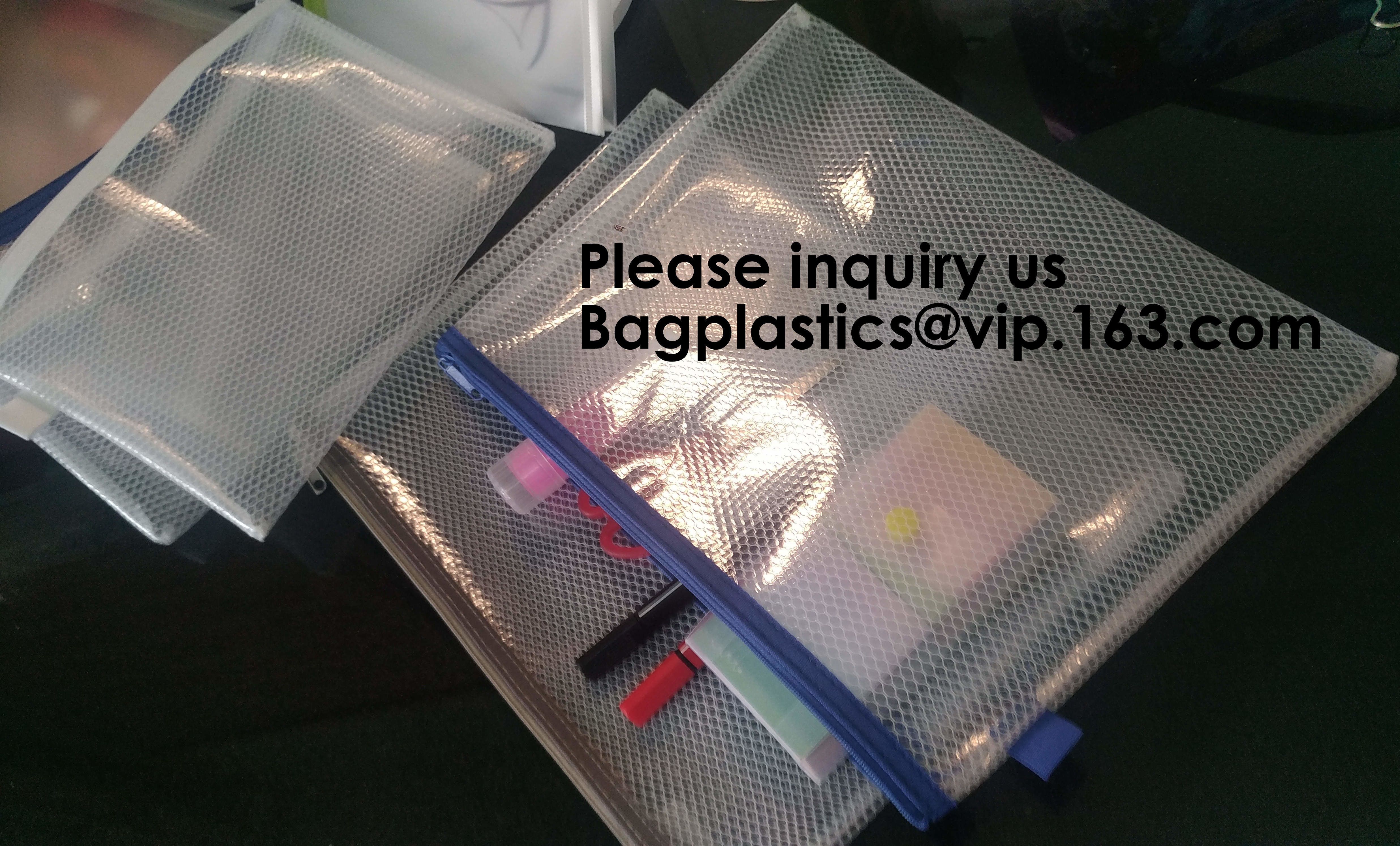 Resealable Clear Reclosable Stand Up Pouches Plastic Seal Zip Lock Bags Poly Bag,gridding document zip bag with metal ho