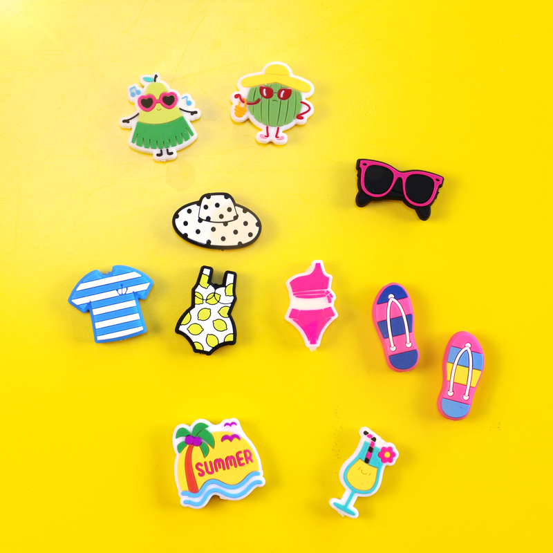 Custom Teething Silicone Beads With Summer Sunglasses Bikini Swimsuit Shape