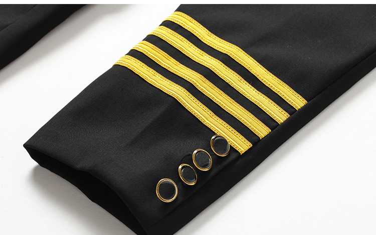 Custom Airline Aviation Black Navy Blue Pilot Uniforms Staff Uniforms for Men and Women