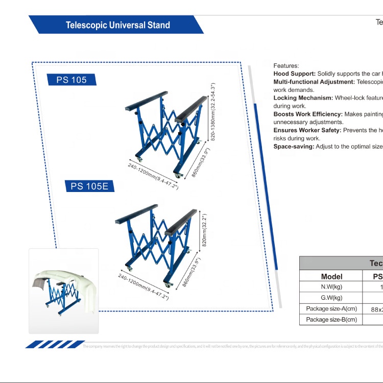 Foldable Automotive Door Paint Stands Compact Structure And Easy Installation