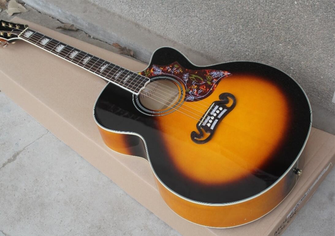 2018 New CUSTOM GB H-Bird acoustic guitar Jumbo G200 body H-Bird electric acoustic guitar
