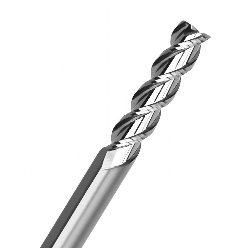 2 Flutes D8 Tungsten Carbide End Mills Without Coating For Aluminum