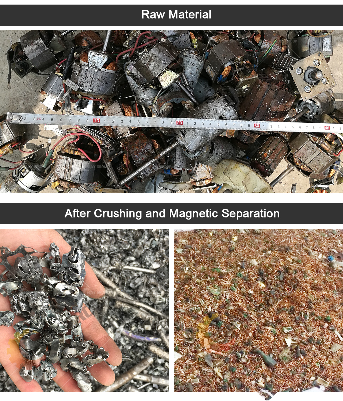 Scrap Electric Motor Stator Recycling Dismantling Machine with Gear Core Components